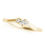 Thumbnail: 14kt Gold Diamond Ladies Curved Wedding