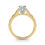 Thumbnail: 14kt Gold Single Row Diamond Engagement Ring.