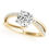 Thumbnail: 14kt Gold Single Row Diamond Engagement Ring.