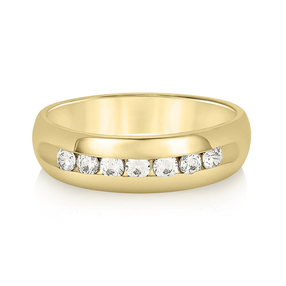 Thumbnail: 14kt Gold Diamond Wedding Band