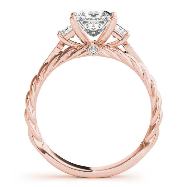 Thumbnail: 14kt Gold Twist Style Diamond Engagement Ring.