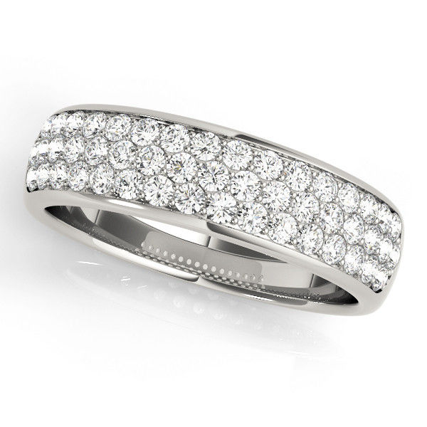 14kt Gold Diamond Ladies Pave Set Design Wedding Band
