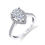 Thumbnail: 14kt Gold Halo Moissanite Engagement Ring