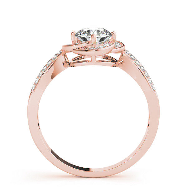 Thumbnail: 14kt Gold Halo Diamond Engagement Ring.