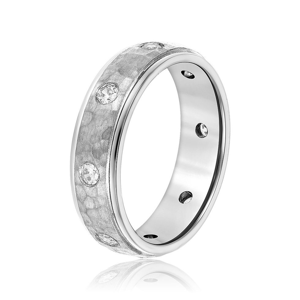 Thumbnail: 14kt Gold Diamond Wedding Band