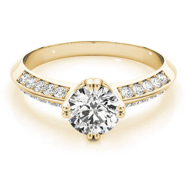Thumbnail: 14KT Gold Pave Diamond Engagement Ring