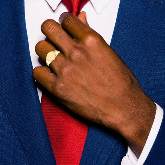 Thumbnail: 14kt Gold Signet Design Ring