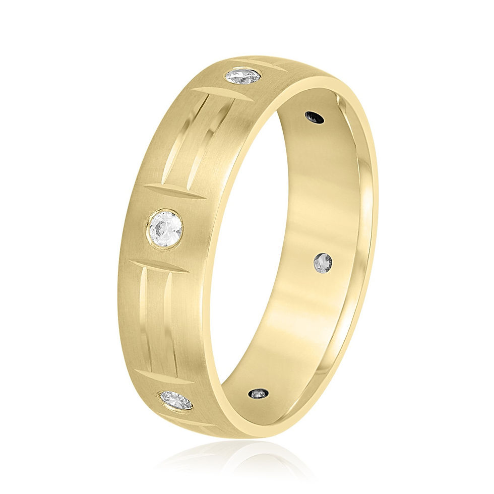 Thumbnail: 14kt Gold Diamond Wedding Band