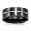 Thumbnail: Chisel Titanium Polished Black IP-plated 8mm Grooved Comfort Fit Band