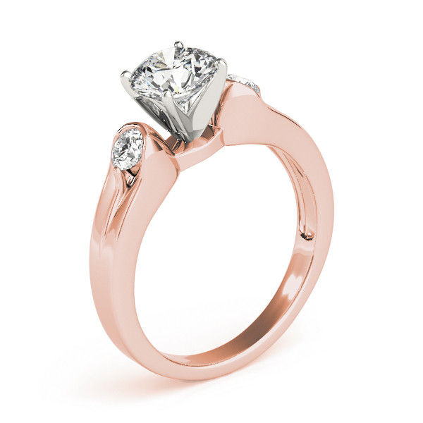 Thumbnail: 14KT Gold Three Stone Diamond Engagement Ring