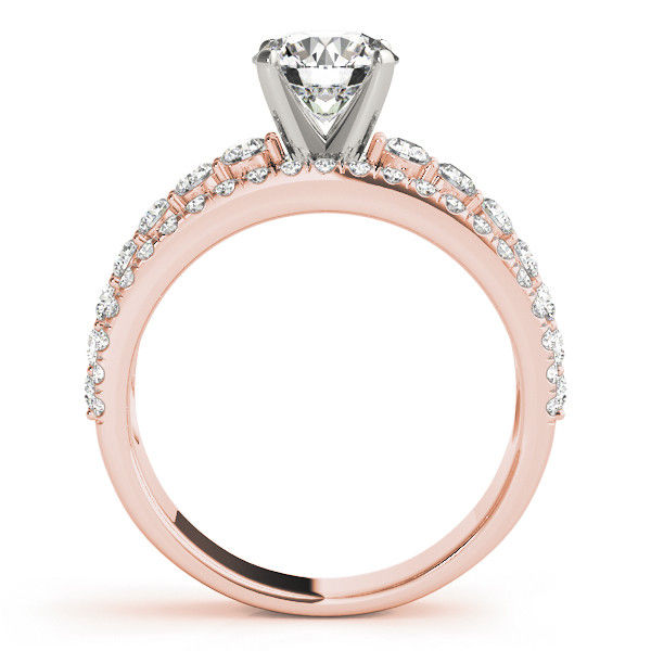 Thumbnail: 14kt Gold Multi Row Diamond Engagement Ring