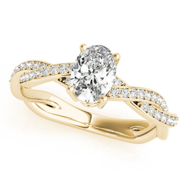 Thumbnail: 14kt Gold Multi Row Diamond Engagement Ring