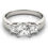 Thumbnail: 14KT Gold Three Stone Diamond Engagement Ring