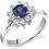 Thumbnail: 14kt Gold Blue Sapphire ColorStone and  Diamond Ring.