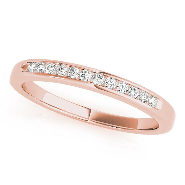 Thumbnail: 14kt Gold Diamond Ladies Channel Set Design Wedding Band