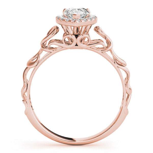 Thumbnail: 14kt Gold Halo Diamond Engagement Ring.