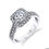 Thumbnail: 14kt Halo Moissanite Engagement Ring