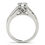 Thumbnail: 14kt Gold Single Row Diamond Engagement Ring.