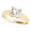 Thumbnail: 14kt Gold Princess Cut Solitaire Engagement Ring