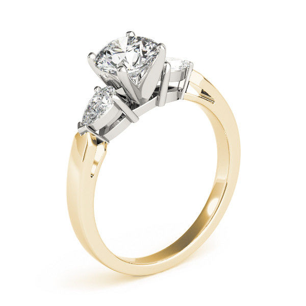 Thumbnail: 14KT Gold Three Stone Diamond Engagement Ring