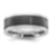 Cobalt and Black IP Plated Polished and Brushed Grooved 8mm Men's Band