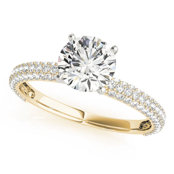 Thumbnail: 14KT Gold Pave Diamond Engagement Ring