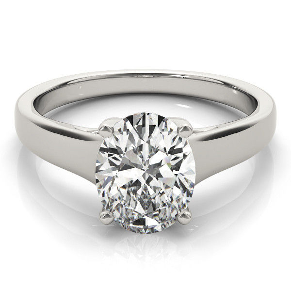 Thumbnail: 14kt Gold Oval Cut Solitaire Engagement Ring