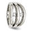 Thumbnail: Chisel Stainless Steel Polished CZ Ring