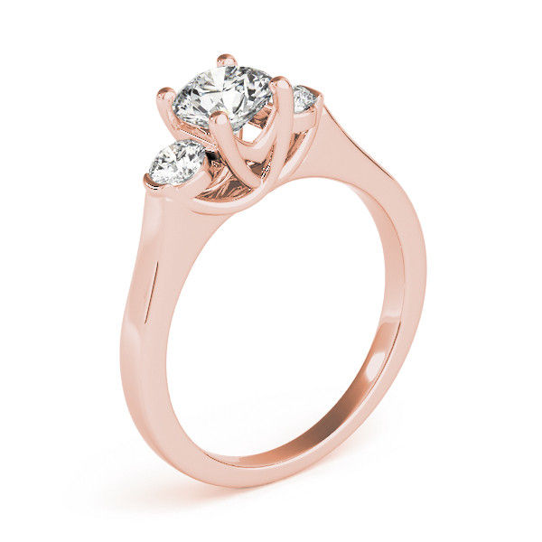 Thumbnail: 14KT Gold Three Stone Diamond Engagement Ring
