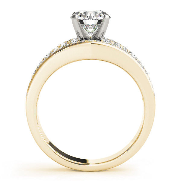 Thumbnail: 14kt Gold Multi Row Diamond Engagement Ring
