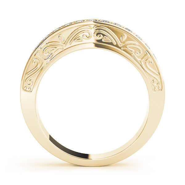 Thumbnail: 14kt Gold Diamond Ladies Prong Set Design Wedding Ban