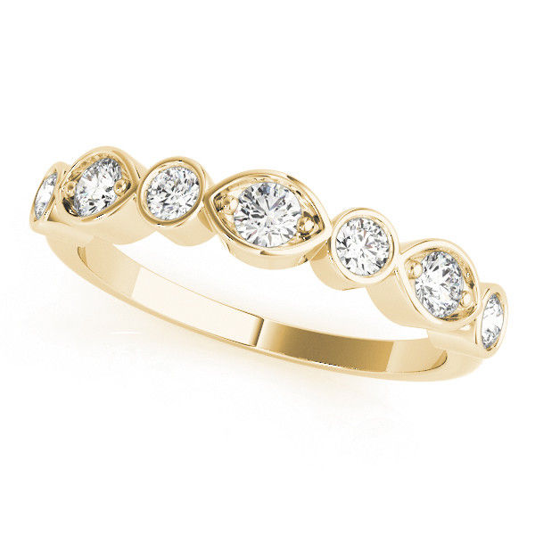 Thumbnail: 14kt Gold Stackable DiamondWedding Band
