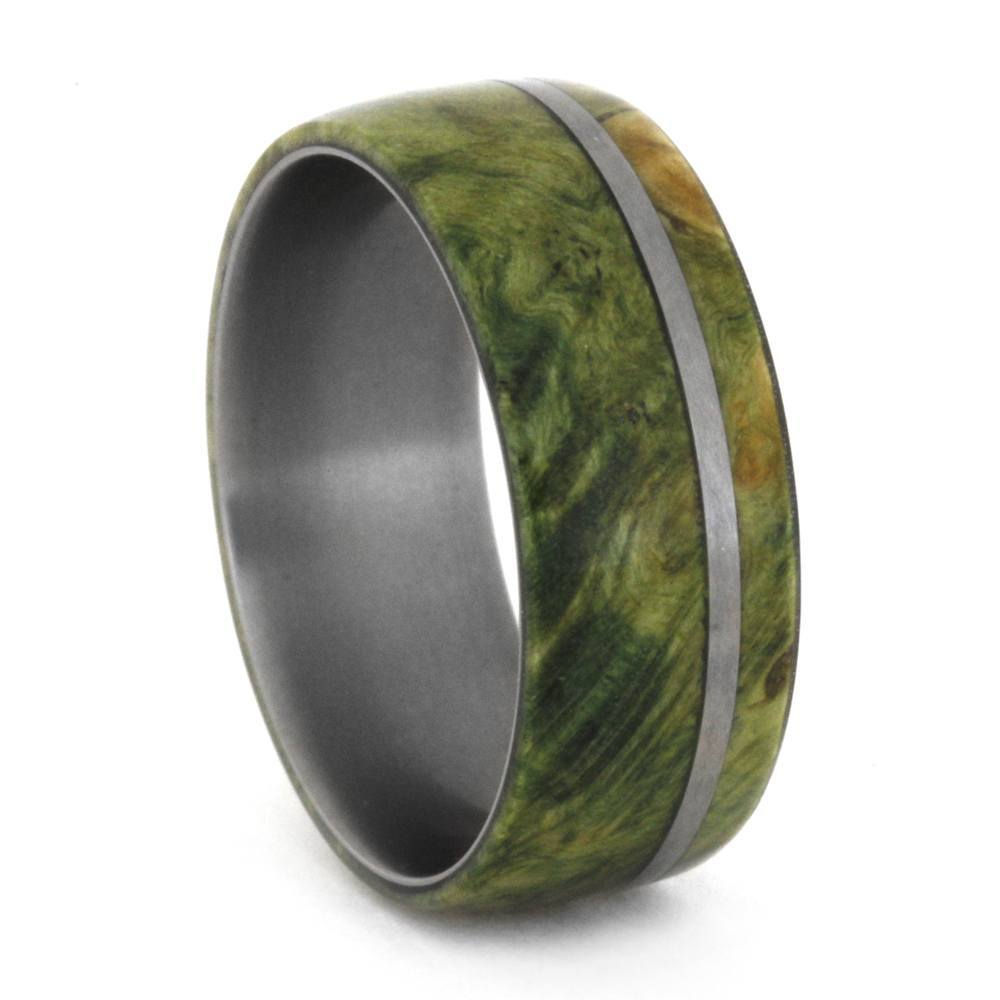 Box Elder Wood Titanium Ring