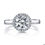 Thumbnail: 14kt Gold Halo Moissanite Engagement Ring