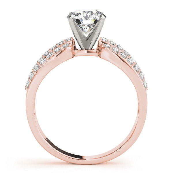 Thumbnail: 14kt Gold Multi Row Diamond Engagement Ring