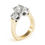 Thumbnail: 14KT Gold Three Stone Diamond Engagement Ring