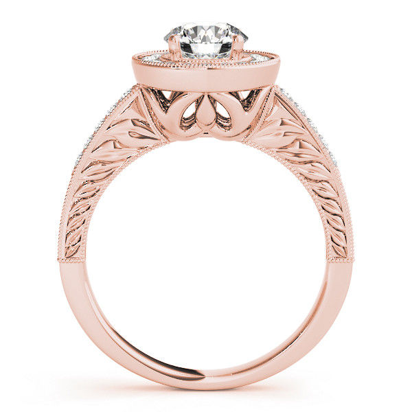 Thumbnail: 14kt Gold Halo Diamond Engagement Ring.
