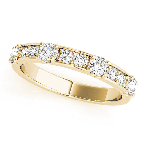 Thumbnail: 14kt Gold Stackable DiamondWedding Band
