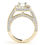 Thumbnail: 14kt Gold Halo Diamond Engagement Ring.