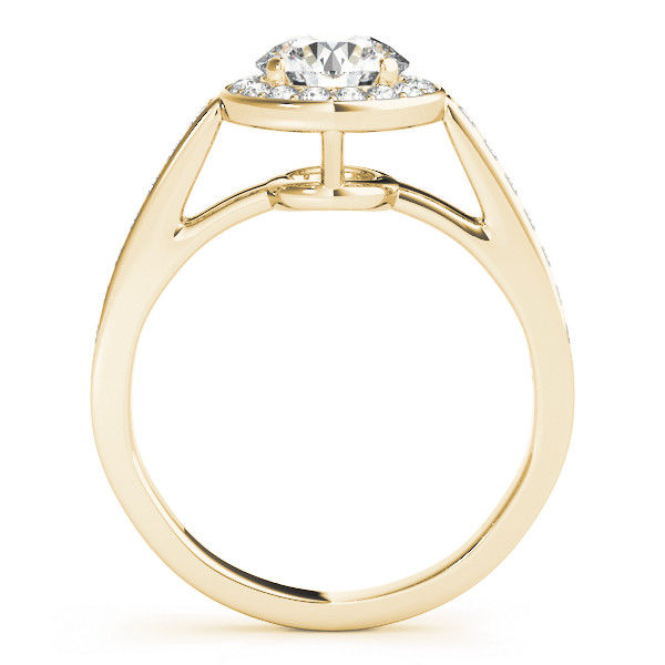Thumbnail: 14kt Gold Halo Diamond Engagement Ring.
