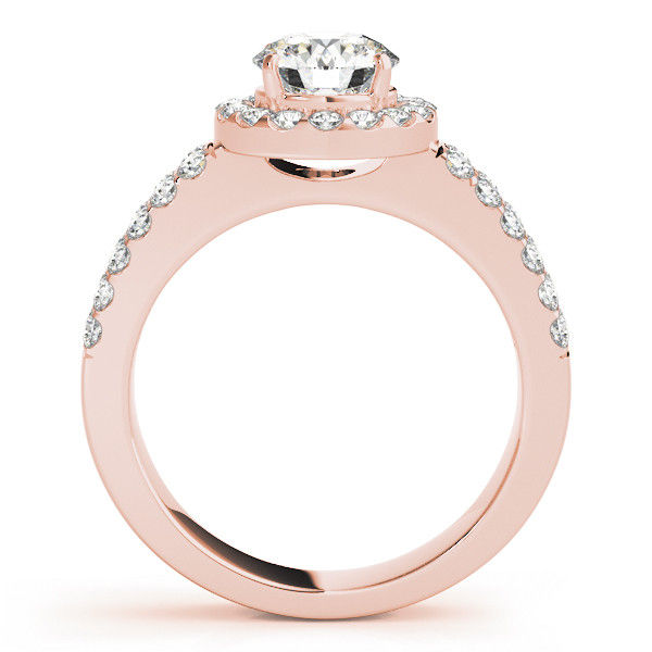 Thumbnail: 14kt Gold Halo Diamond Engagement Ring.