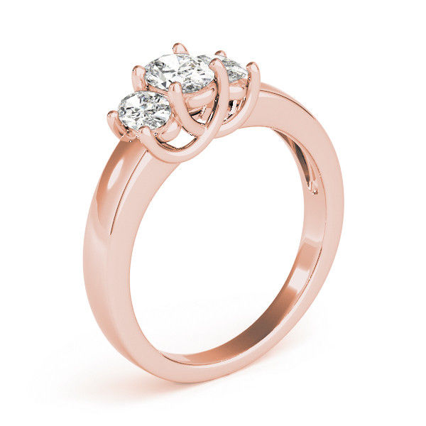Thumbnail: 14KT Gold Three Stone Diamond Engagement Ring