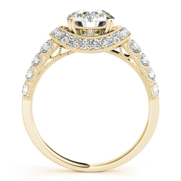 Thumbnail: 14kt Gold Halo Diamond Engagement Ring.