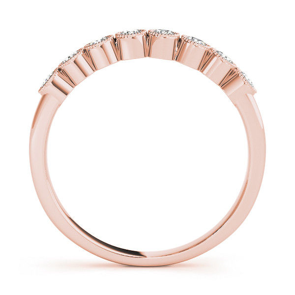 Thumbnail: 14kt Gold Diamond Ladies Bezel Set Design Wedding Band