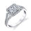 Thumbnail: 14kt Halo Moissanite Engagement Ring