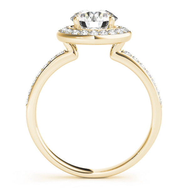 Thumbnail: 14kt Gold Halo Diamond Engagement Ring.