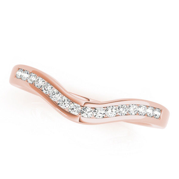 Thumbnail: 14kt Gold Diamond Ladies Channel Set Design Wedding Band