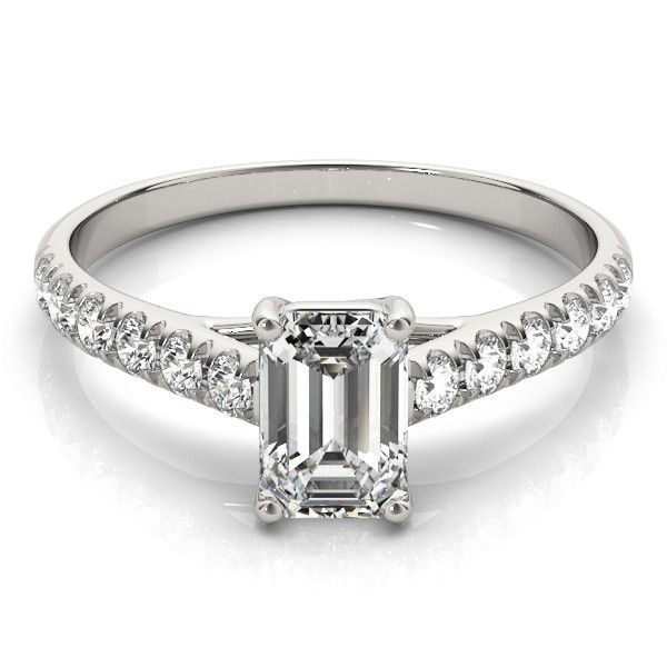 Thumbnail: 14kt Gold Trellis Diamond Engagement Ring