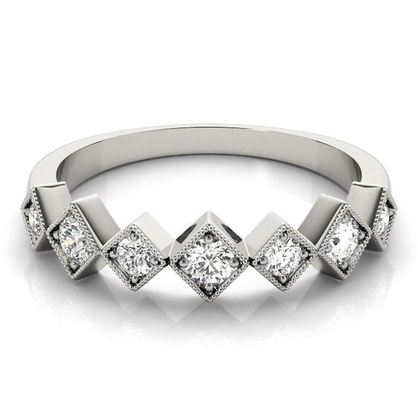 Thumbnail: 14kt Gold Stackable DiamondWedding Band
