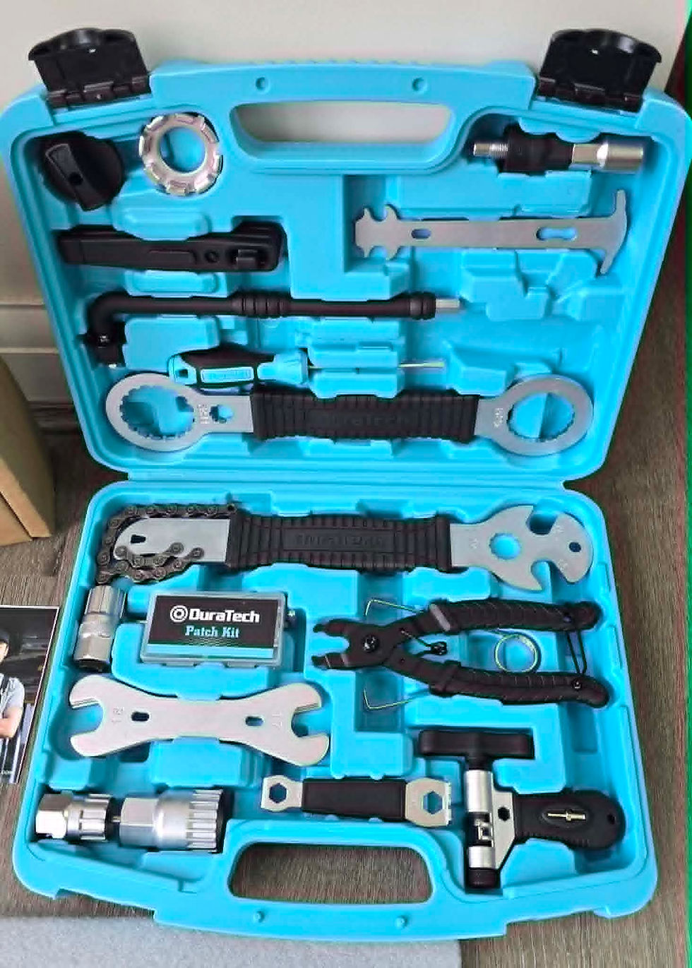 Thumbnail: DuraTech 41pc Bike Repair Tool Kit Bicycle Maintenance Set in Carry Case